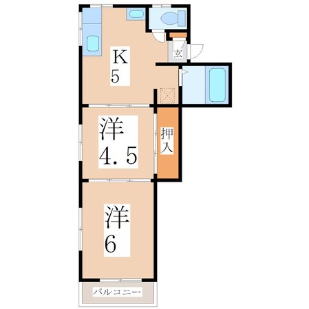 谷山駅 徒歩6分 3階の物件間取画像